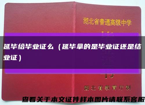 延毕给毕业证么（延毕拿的是毕业证还是结业证）缩略图