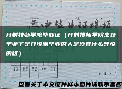 开封技师学院毕业证（开封技师学院烹饪毕业了是几级刚毕业的人是没有什么等级的呀）缩略图