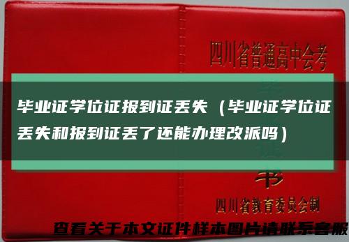 毕业证学位证报到证丢失（毕业证学位证丢失和报到证丢了还能办理改派吗）缩略图