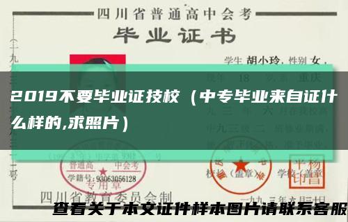 2019不要毕业证技校（中专毕业来自证什么样的,求照片）缩略图