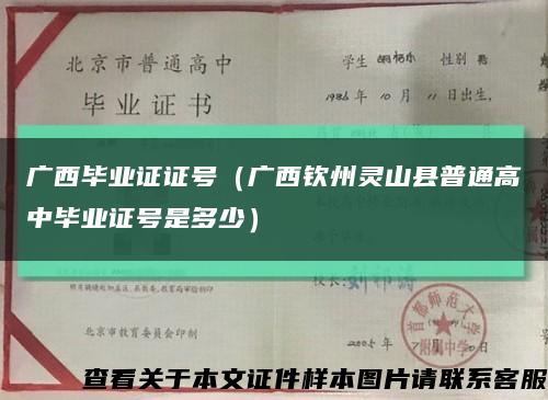 广西毕业证证号（广西钦州灵山县普通高中毕业证号是多少）缩略图
