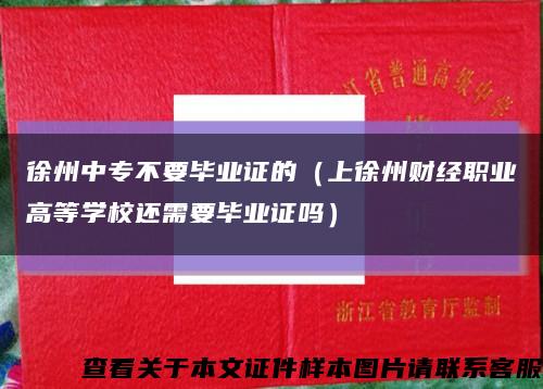 徐州中专不要毕业证的（上徐州财经职业高等学校还需要毕业证吗）缩略图