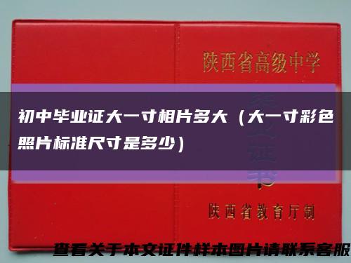 初中毕业证大一寸相片多大（大一寸彩色照片标准尺寸是多少）缩略图