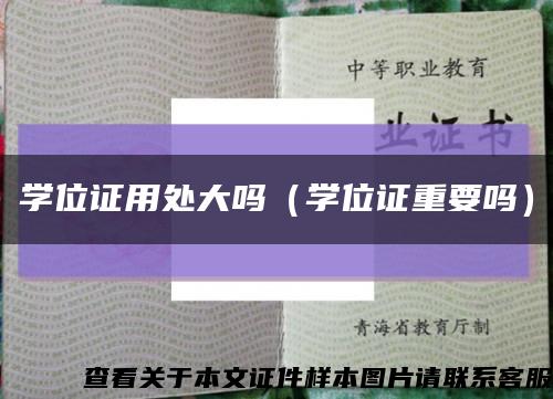 学位证用处大吗（学位证重要吗）缩略图