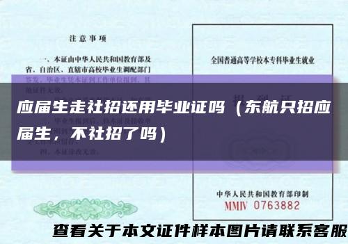 应届生走社招还用毕业证吗（东航只招应届生，不社招了吗）缩略图