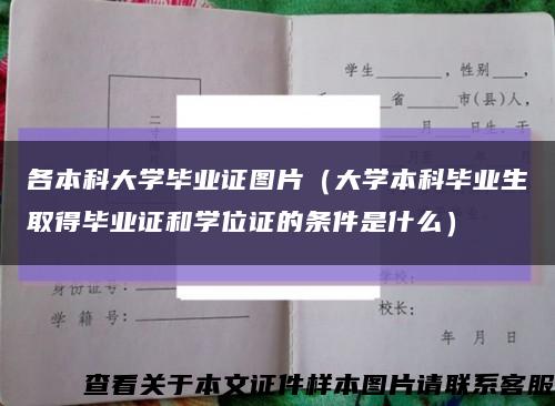 各本科大学毕业证图片（大学本科毕业生取得毕业证和学位证的条件是什么）缩略图