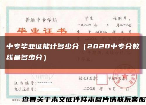 中专毕业证能计多少分（2020中专分数线是多少分）缩略图