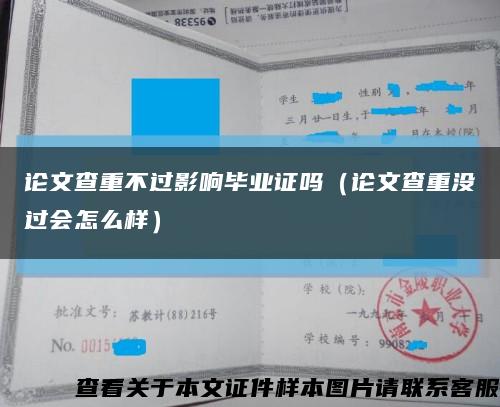 论文查重不过影响毕业证吗（论文查重没过会怎么样）缩略图