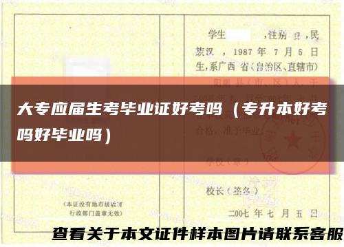 大专应届生考毕业证好考吗（专升本好考吗好毕业吗）缩略图