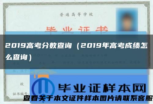 2019高考分数查询（2019年高考成绩怎么查询）缩略图