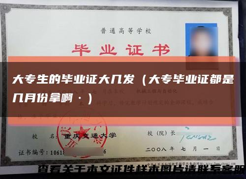 大专生的毕业证大几发（大专毕业证都是几月份拿啊·）缩略图