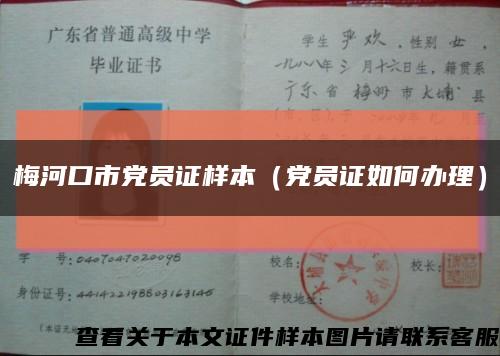 梅河口市党员证样本（党员证如何办理）缩略图
