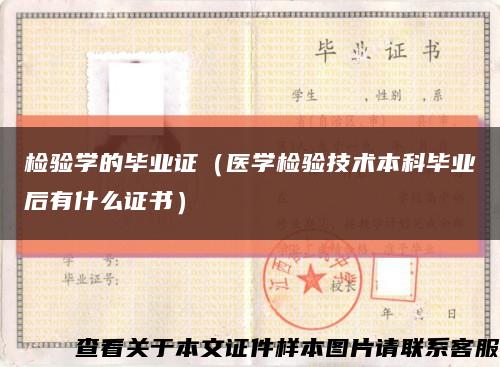 检验学的毕业证（医学检验技术本科毕业后有什么证书）缩略图