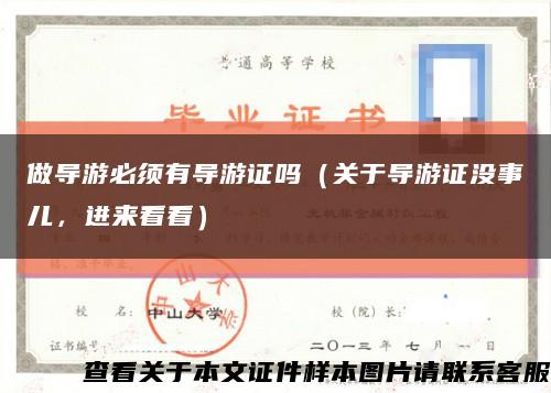 做导游必须有导游证吗（关于导游证没事儿，进来看看）缩略图