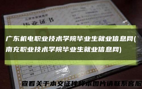 广东机电职业技术学院毕业生就业信息网(南充职业技术学院毕业生就业信息网)缩略图