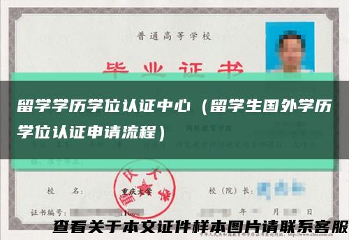留学学历学位认证中心（留学生国外学历学位认证申请流程）缩略图