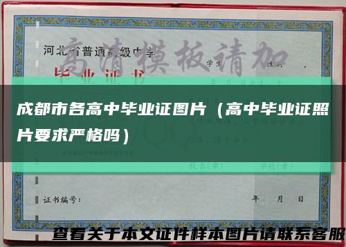 成都市各高中毕业证图片（高中毕业证照片要求严格吗）缩略图