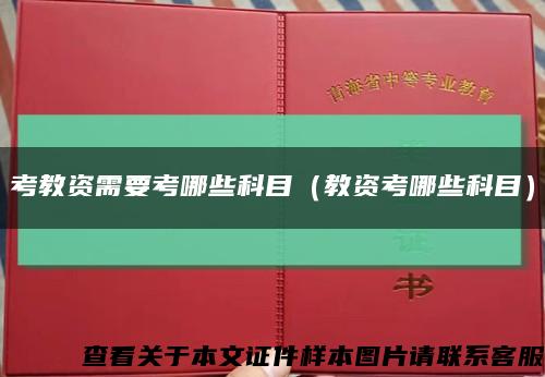 考教资需要考哪些科目（教资考哪些科目）缩略图