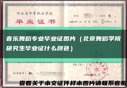 音乐舞蹈专业毕业证图片（北京舞蹈学院研究生毕业证什么颜色）缩略图