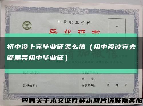 初中没上完毕业证怎么搞（初中没读完去哪里弄初中毕业证）缩略图