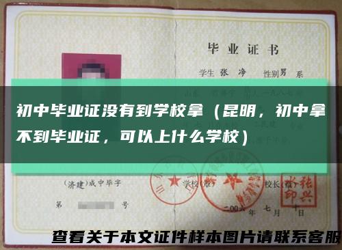初中毕业证没有到学校拿（昆明，初中拿不到毕业证，可以上什么学校）缩略图