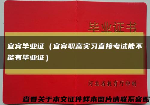 宜宾毕业证（宜宾职高实习直接考试能不能有毕业证）缩略图