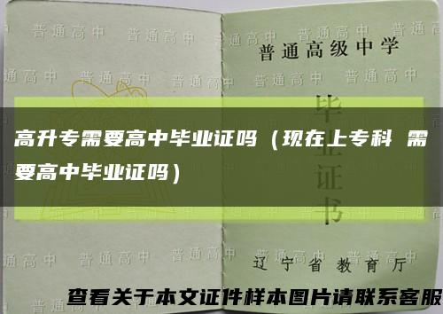 高升专需要高中毕业证吗（现在上专科 需要高中毕业证吗）缩略图