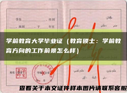 学前教育大学毕业证（教育硕士：学前教育方向的工作前景怎么样）缩略图