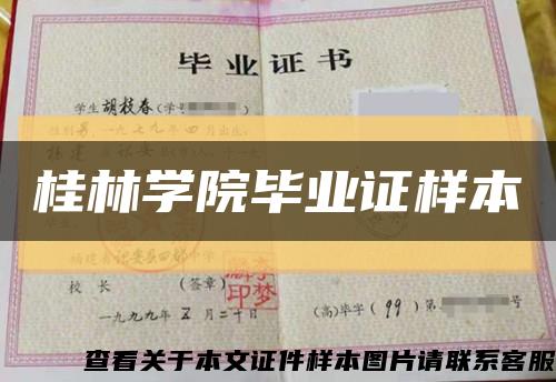 桂林学院毕业证样本缩略图
