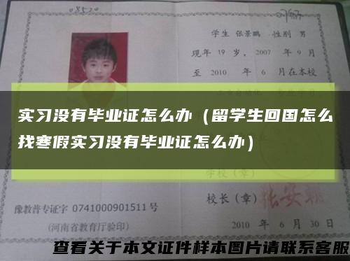 实习没有毕业证怎么办（留学生回国怎么找寒假实习没有毕业证怎么办）缩略图