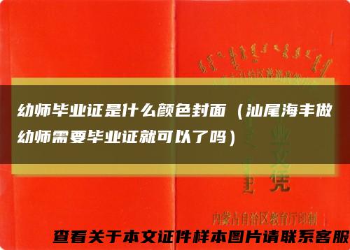 幼师毕业证是什么颜色封面（汕尾海丰做幼师需要毕业证就可以了吗）缩略图