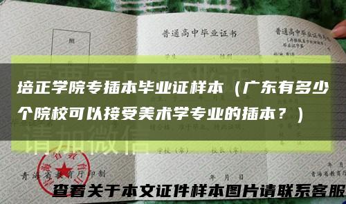 培正学院专插本毕业证样本（广东有多少个院校可以接受美术学专业的插本？）缩略图