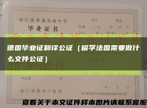 德国毕业证翻译公证（留学法国需要做什么文件公证）缩略图