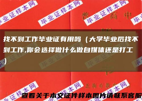 找不到工作毕业证有用吗（大学毕业后找不到工作,你会选择做什么做自媒体还是打工）缩略图