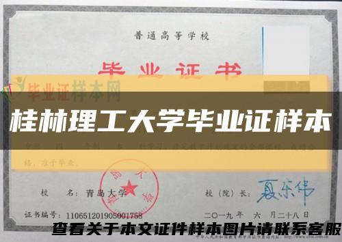 桂林理工大学毕业证样本缩略图