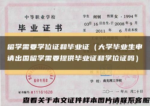 留学需要学位证和毕业证（大学毕业生申请出国留学需要提供毕业证和学位证吗）缩略图