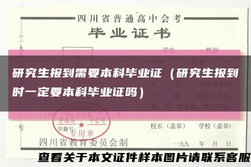 研究生报到需要本科毕业证（研究生报到时一定要本科毕业证吗）缩略图