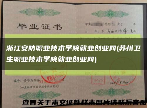 浙江安防职业技术学院就业创业网(苏州卫生职业技术学院就业创业网)缩略图