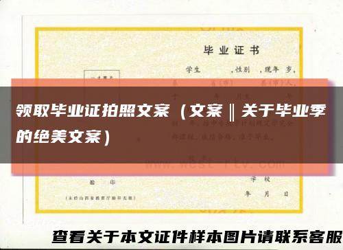 领取毕业证拍照文案（文案‖关于毕业季的绝美文案）缩略图