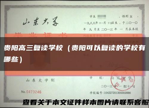 贵阳高三复读学校（贵阳可以复读的学校有哪些）缩略图