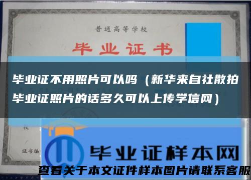 毕业证不用照片可以吗（新华来自社散拍毕业证照片的话多久可以上传学信网）缩略图