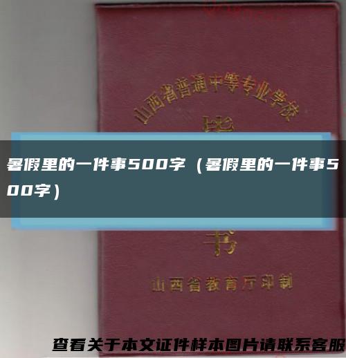 暑假里的一件事500字（暑假里的一件事500字）缩略图