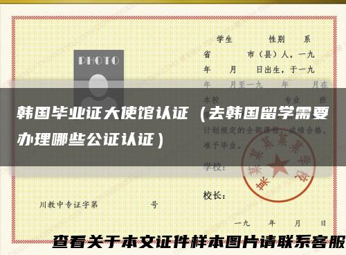 韩国毕业证大使馆认证（去韩国留学需要办理哪些公证认证）缩略图