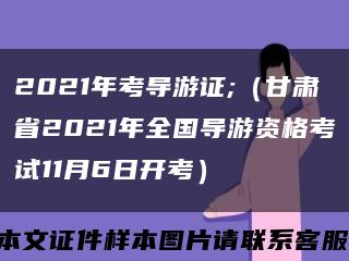 2021年考导游证;（甘肃省2021年全国导游资格考试11月6日开考）缩略图