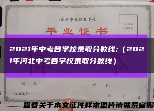 2021年中考各学校录取分数线;（2021年河北中考各学校录取分数线）缩略图