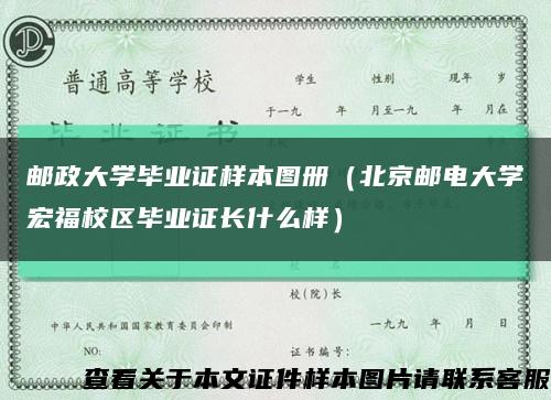 邮政大学毕业证样本图册（北京邮电大学宏福校区毕业证长什么样）缩略图