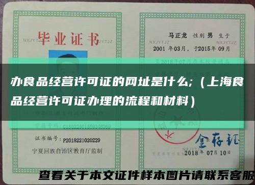 办食品经营许可证的网址是什么;（上海食品经营许可证办理的流程和材料）缩略图