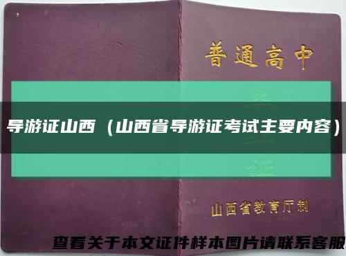 导游证山西（山西省导游证考试主要内容）缩略图
