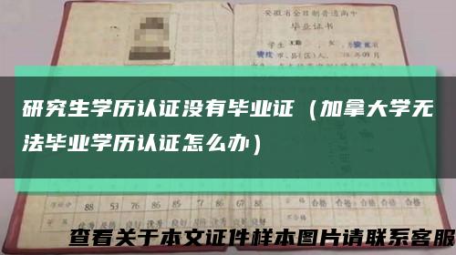 研究生学历认证没有毕业证（加拿大学无法毕业学历认证怎么办）缩略图