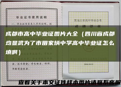 成都市高中毕业证图片大全（四川省成都均显武为了市田家炳中学高中毕业证怎么填啊）缩略图